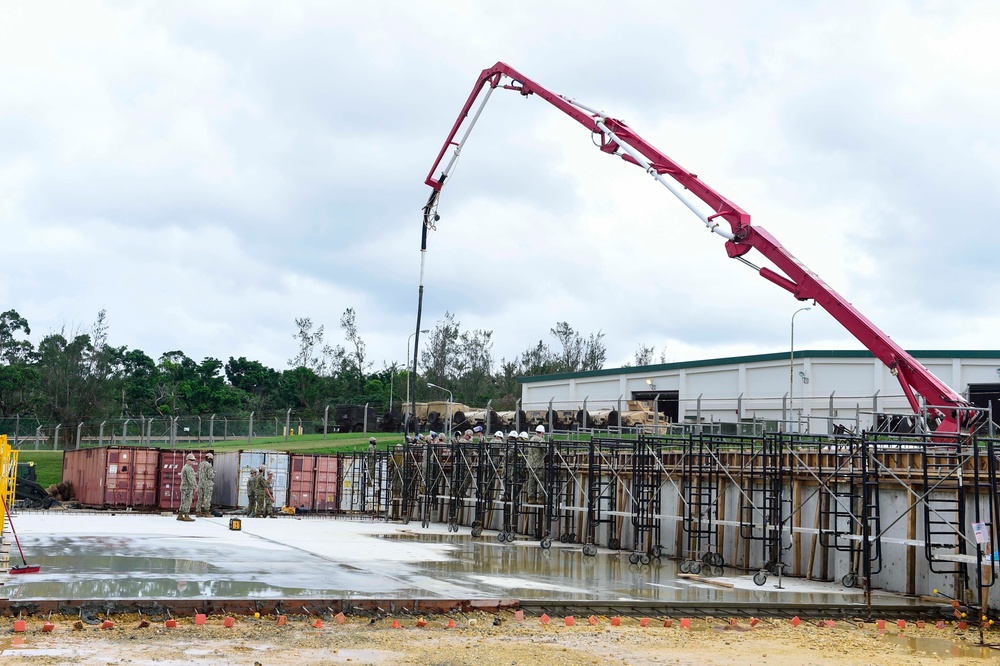 NMCB-3 Seabees Pour Concrete