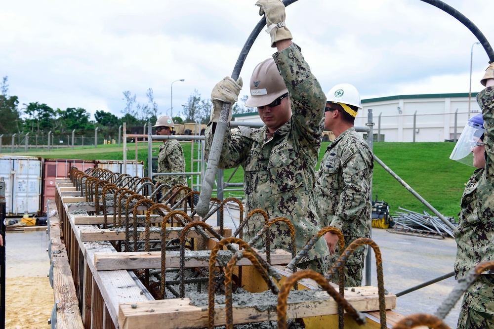 NMCB-3 Seabees Pour Concrete