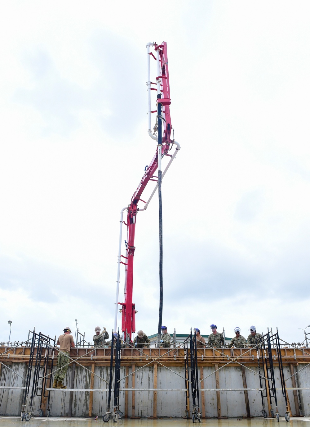 NMCB-3 Seabees Pour Concrete