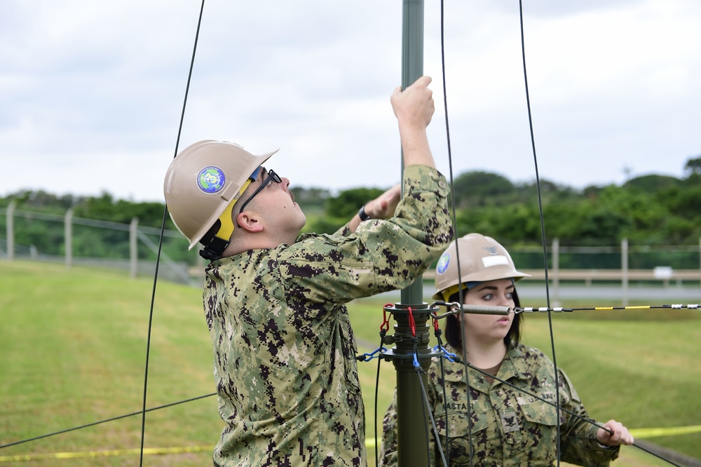 NMCB-3 Sailors Break Down Antennas