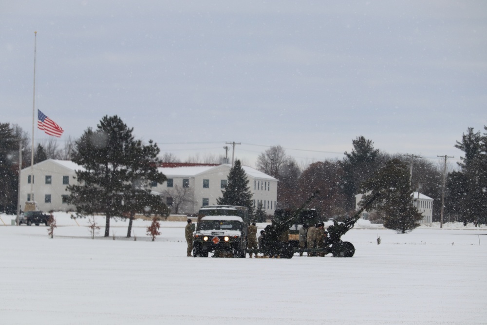 Fort McCoy remembers former President George H. W. Bush with 21-gun artillery salute