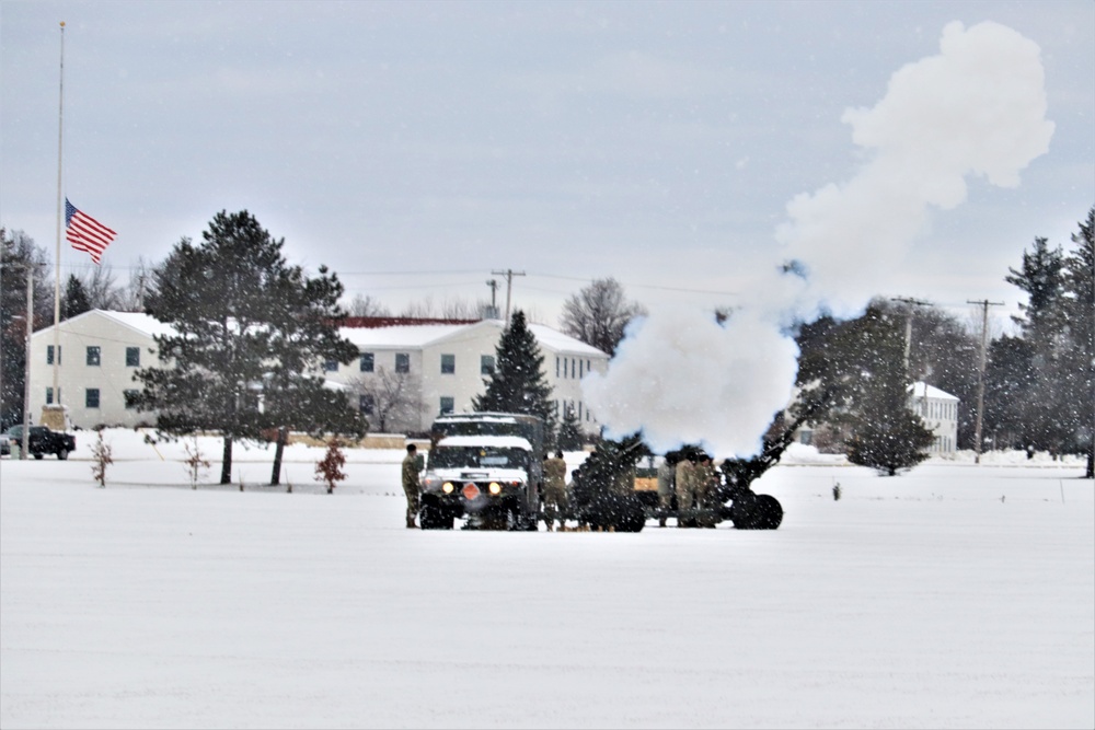 Fort McCoy remembers former President George H. W. Bush with 21-gun artillery salute