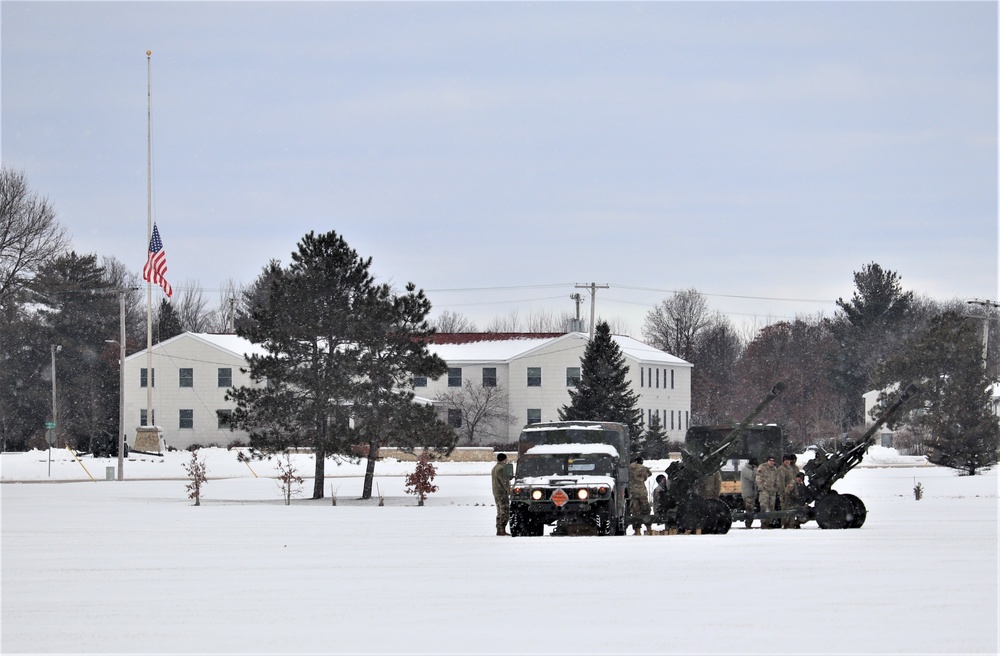 Fort McCoy remembers former President George H. W. Bush with 21-gun artillery salute