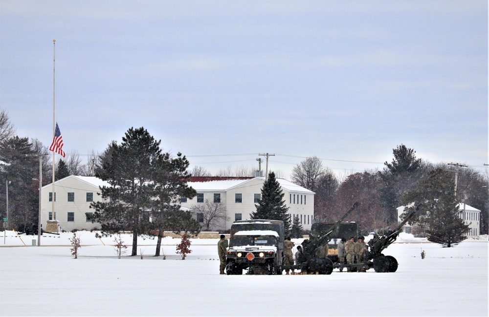 Fort McCoy remembers former President George H. W. Bush with 21-gun artillery salute