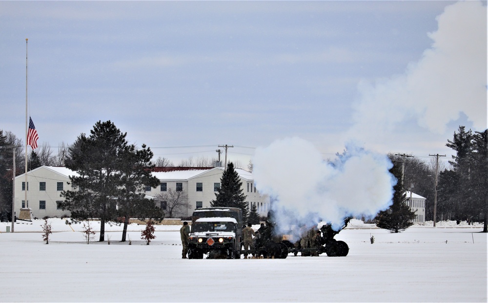 Fort McCoy remembers former President George H. W. Bush with 21-gun artillery salute