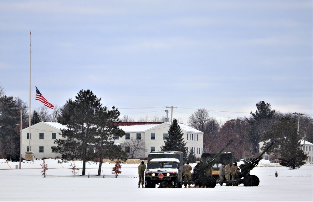 Fort McCoy remembers former President George H. W. Bush with 21-gun artillery salute