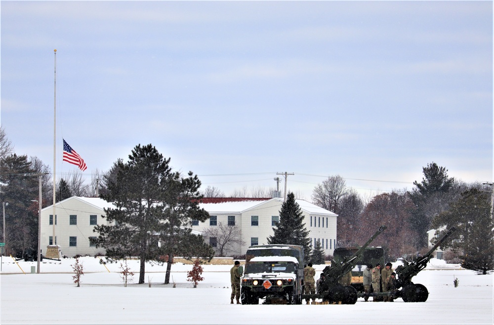 Fort McCoy remembers former President George H. W. Bush with 21-gun artillery salute