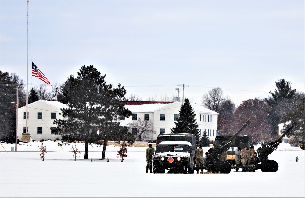 Fort McCoy remembers former President George H. W. Bush with 21-gun artillery salute