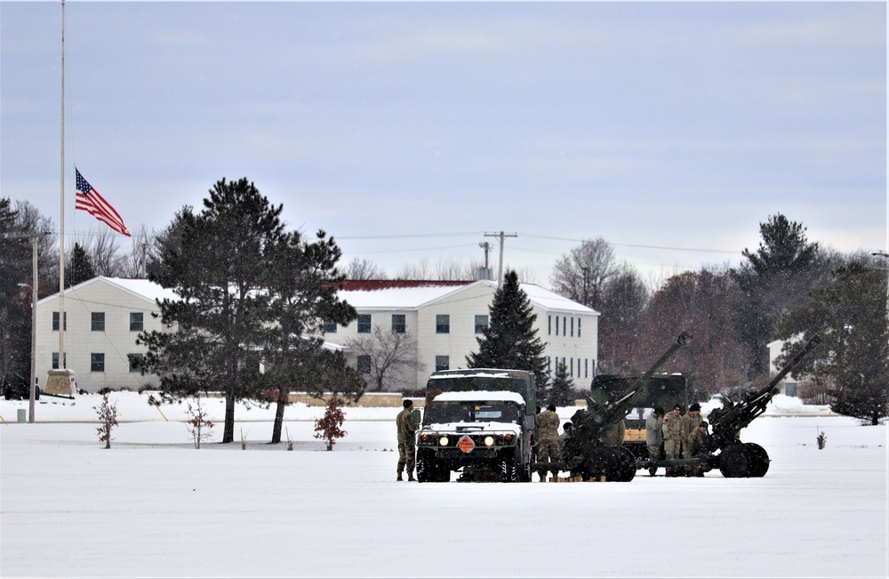 Fort McCoy remembers former President George H. W. Bush with 21-gun artillery salute