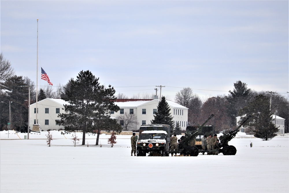 Fort McCoy remembers former President George H. W. Bush with 21-gun artillery salute