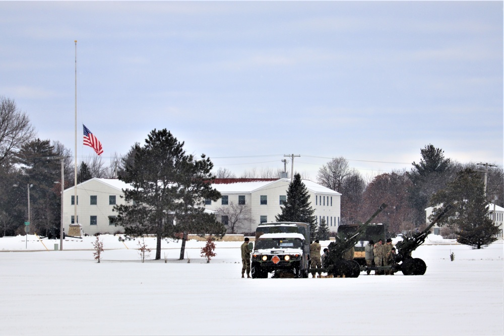 Fort McCoy remembers former President George H. W. Bush with 21-gun artillery salute