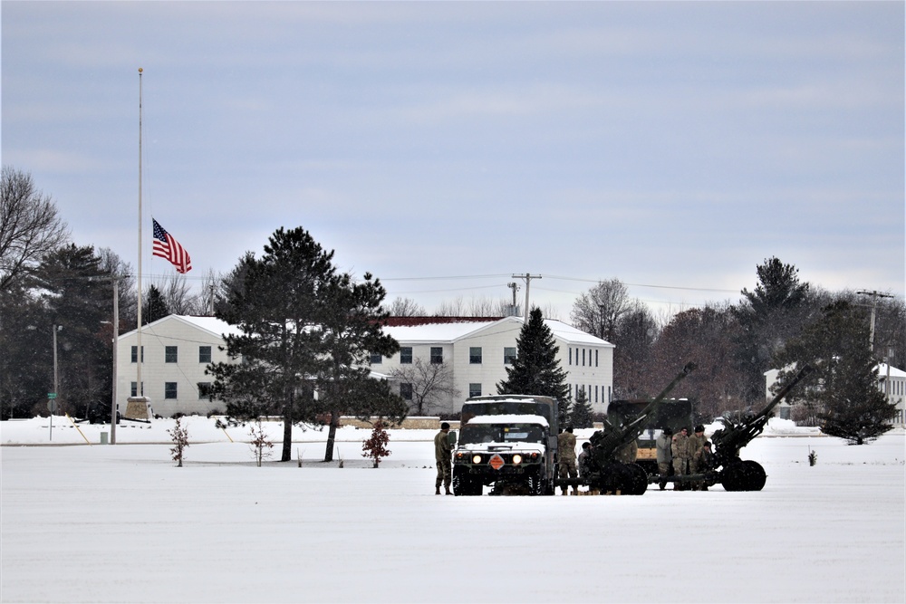 Fort McCoy remembers former President George H. W. Bush with 21-gun artillery salute