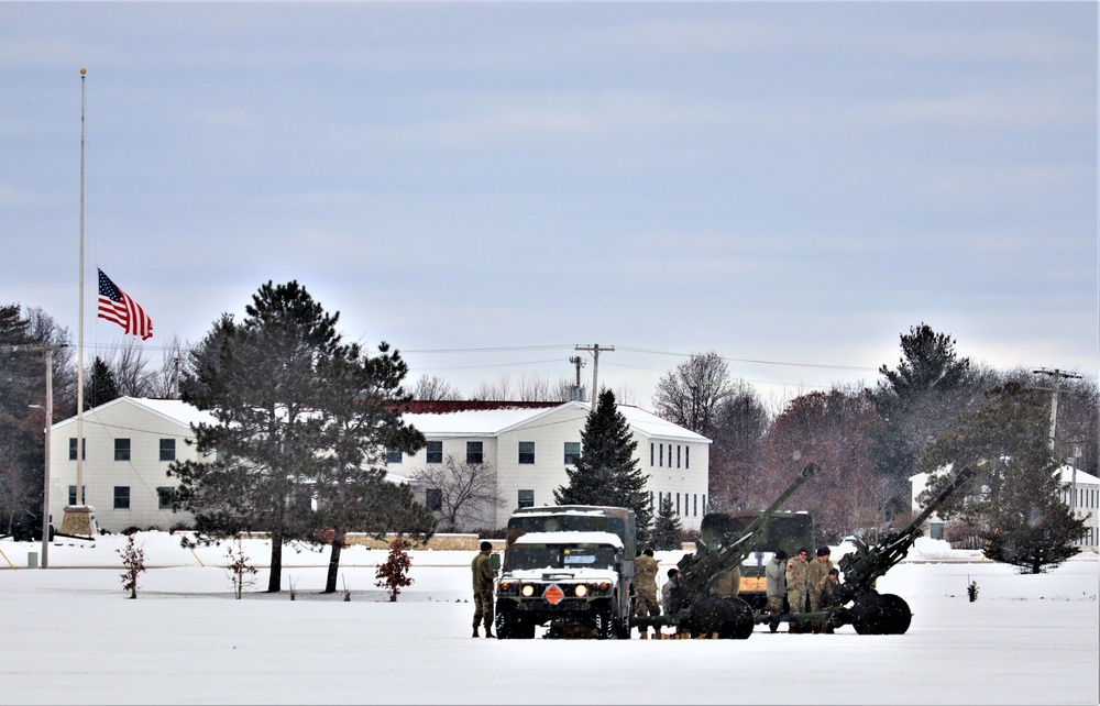 Fort McCoy remembers former President George H. W. Bush with 21-gun artillery salute