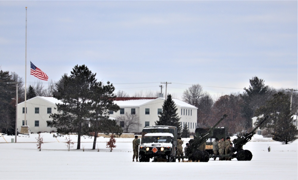 Fort McCoy remembers former President George H. W. Bush with 21-gun artillery salute