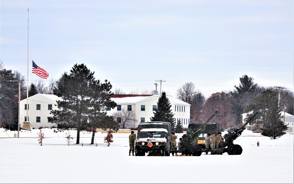 Fort McCoy remembers former President George H. W. Bush with 21-gun artillery salute