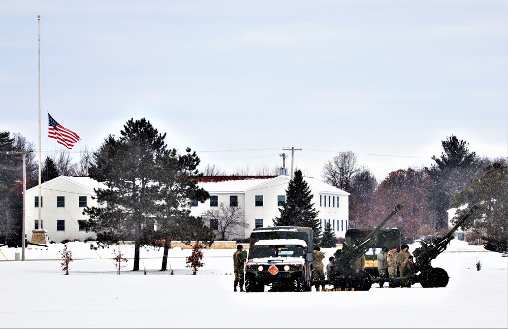 Fort McCoy remembers former President George H. W. Bush with 21-gun artillery salute