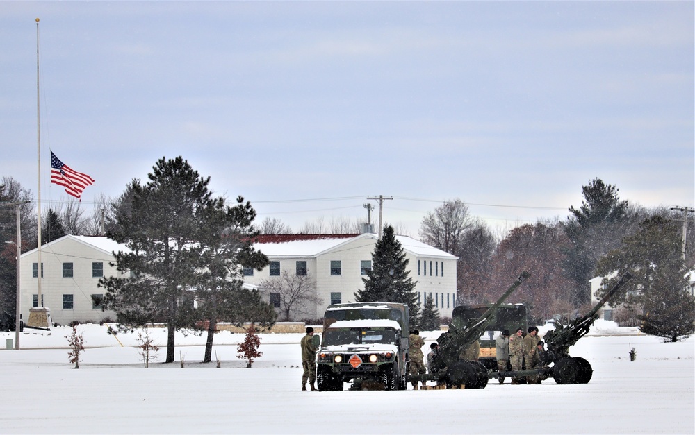 Fort McCoy remembers former President George H. W. Bush with 21-gun artillery salute