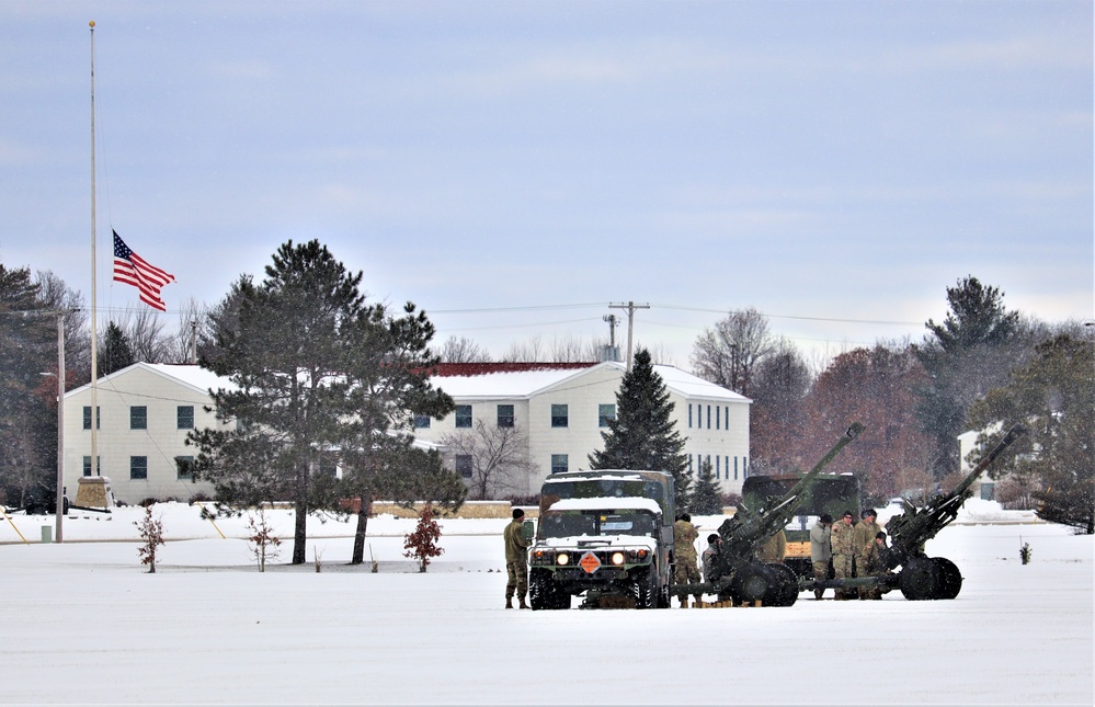 Fort McCoy remembers former President George H. W. Bush with 21-gun artillery salute