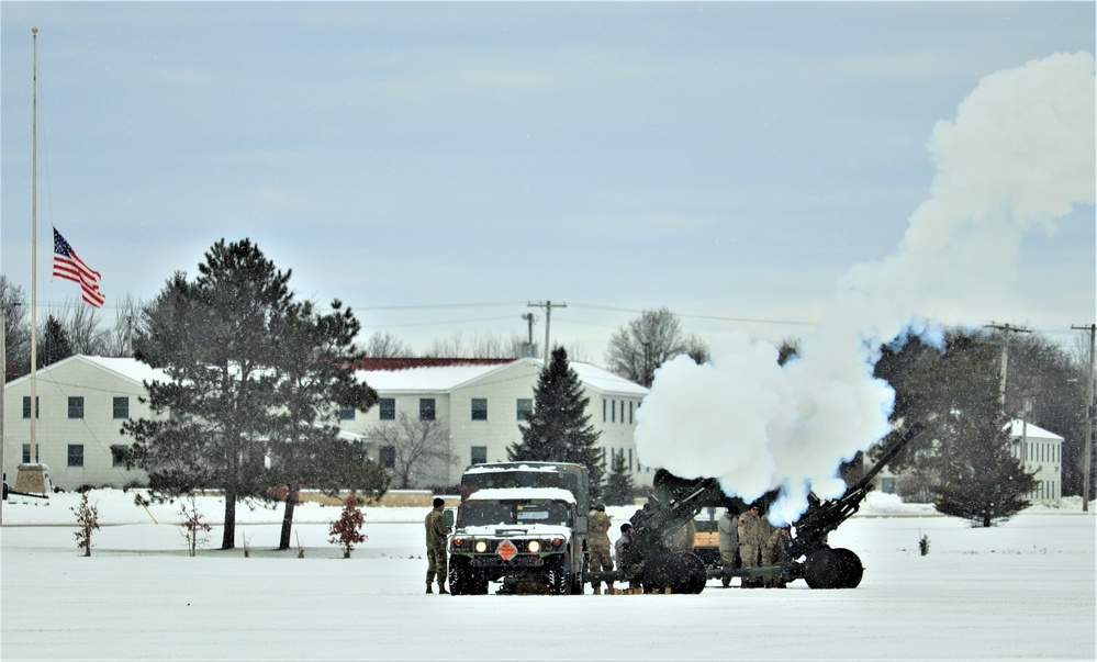 Fort McCoy remembers former President George H. W. Bush with 21-gun artillery salute