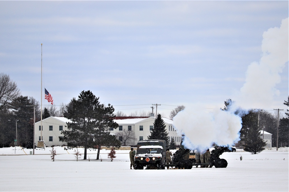 Fort McCoy remembers former President George H. W. Bush with 21-gun artillery salute