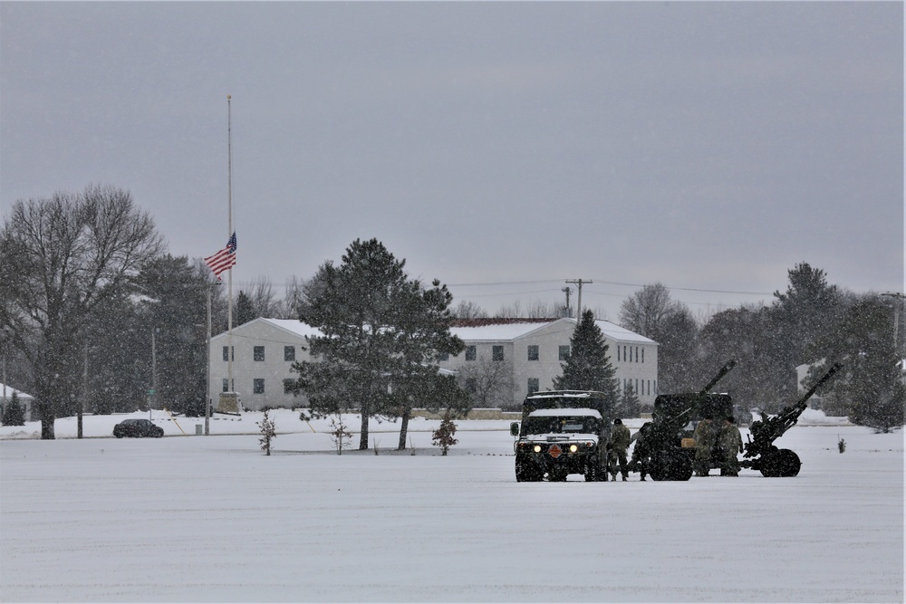 Fort McCoy remembers former President George H. W. Bush with 21-gun artillery salute