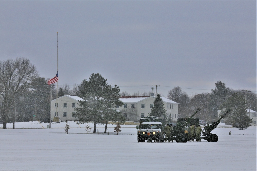 Fort McCoy remembers former President George H. W. Bush with 21-gun artillery salute