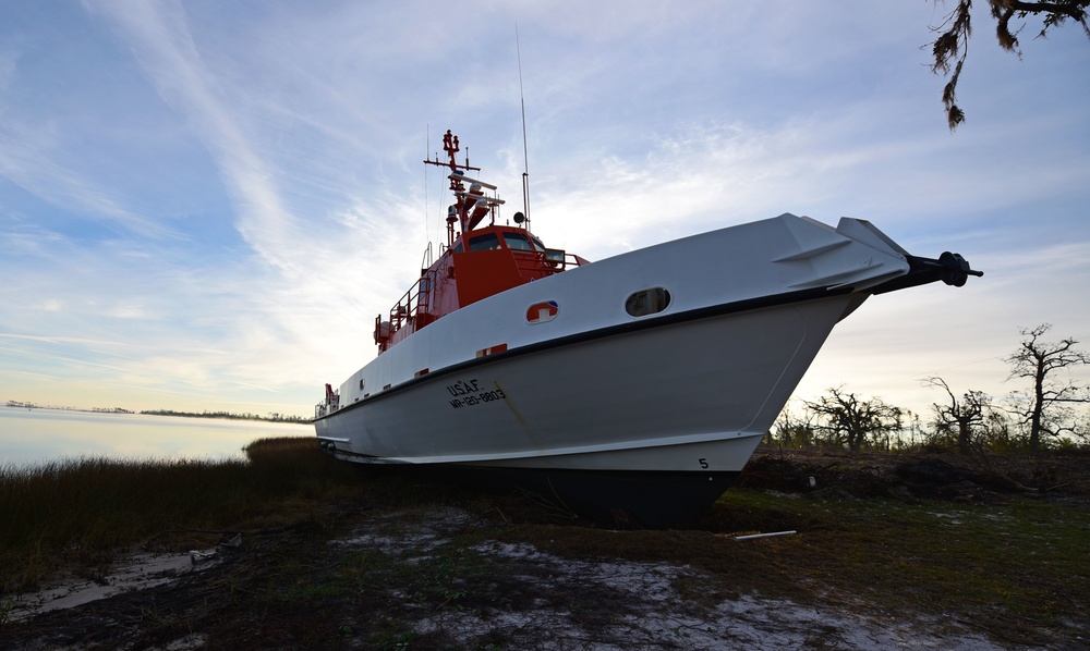 Sailors, Tyndall personnel partner to return vessel to water