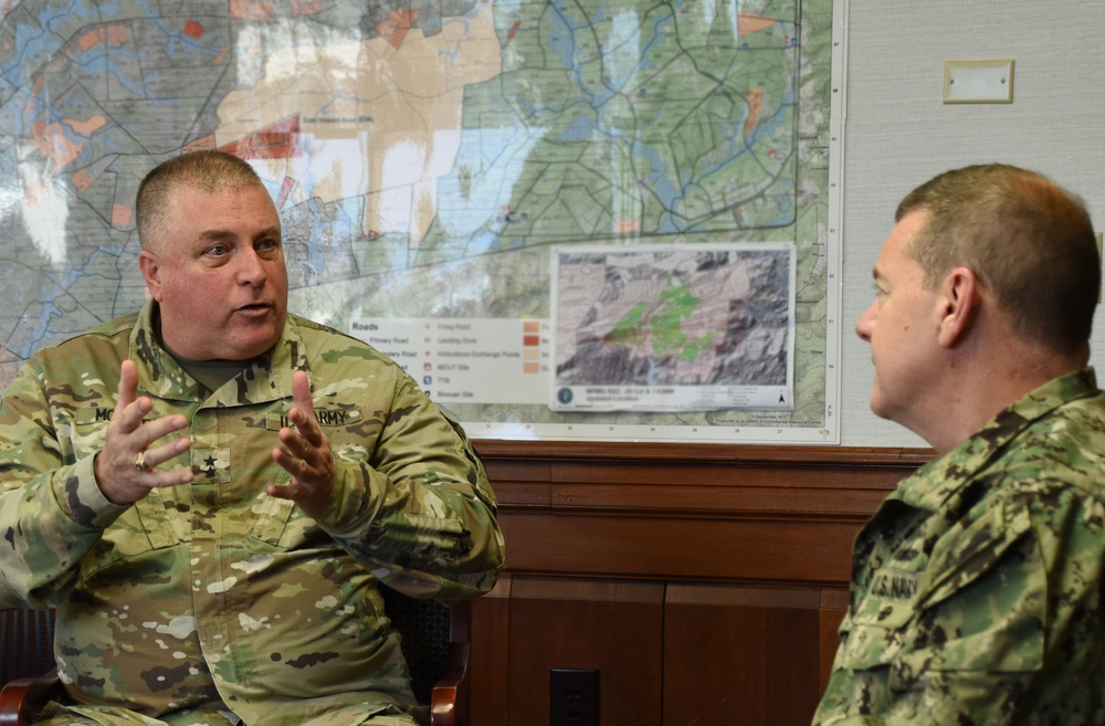South Carolina National Guard, U.S. Navy Reserve leadership discuss partnership, capabilities at McCrady Training Center