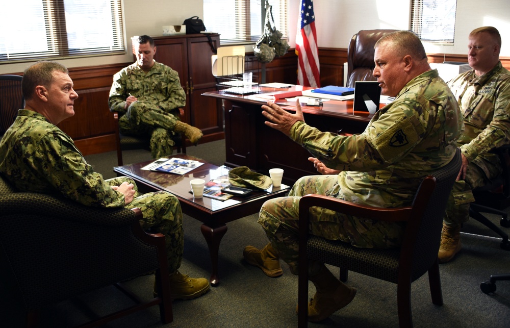South Carolina National Guard, U.S. Navy Reserve leadership discuss partnership, capabilities at McCrady Training Center