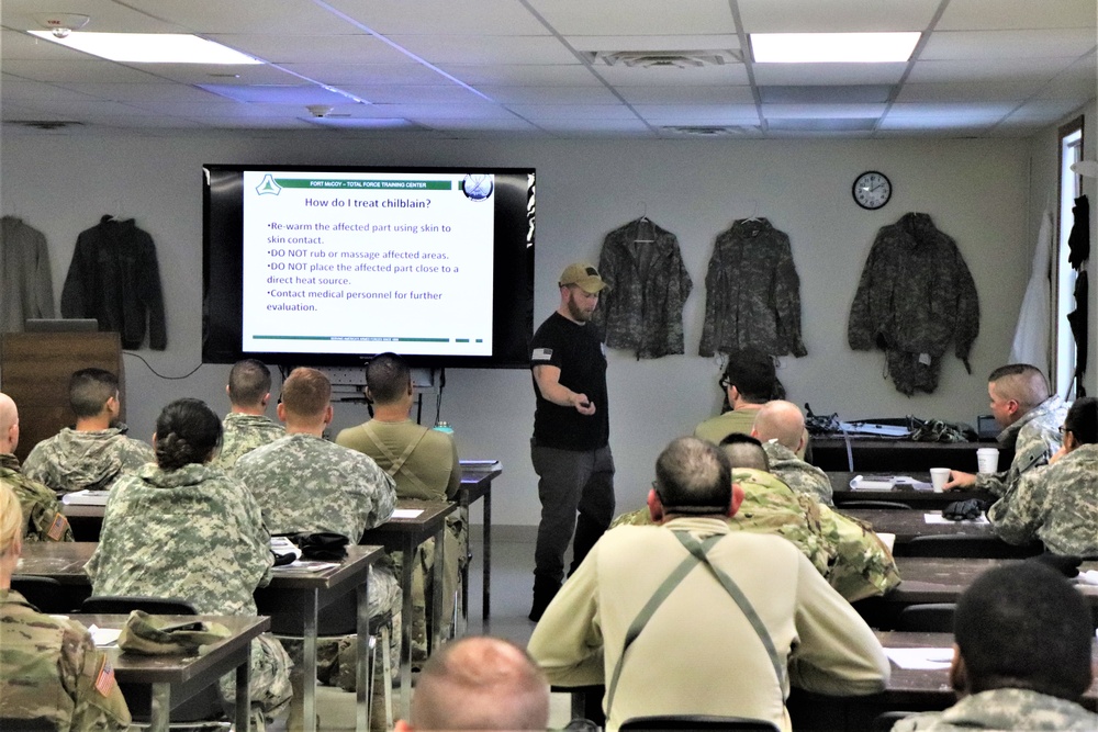 Classroom instruction for CWOC Class 19-01 at Fort McCoy