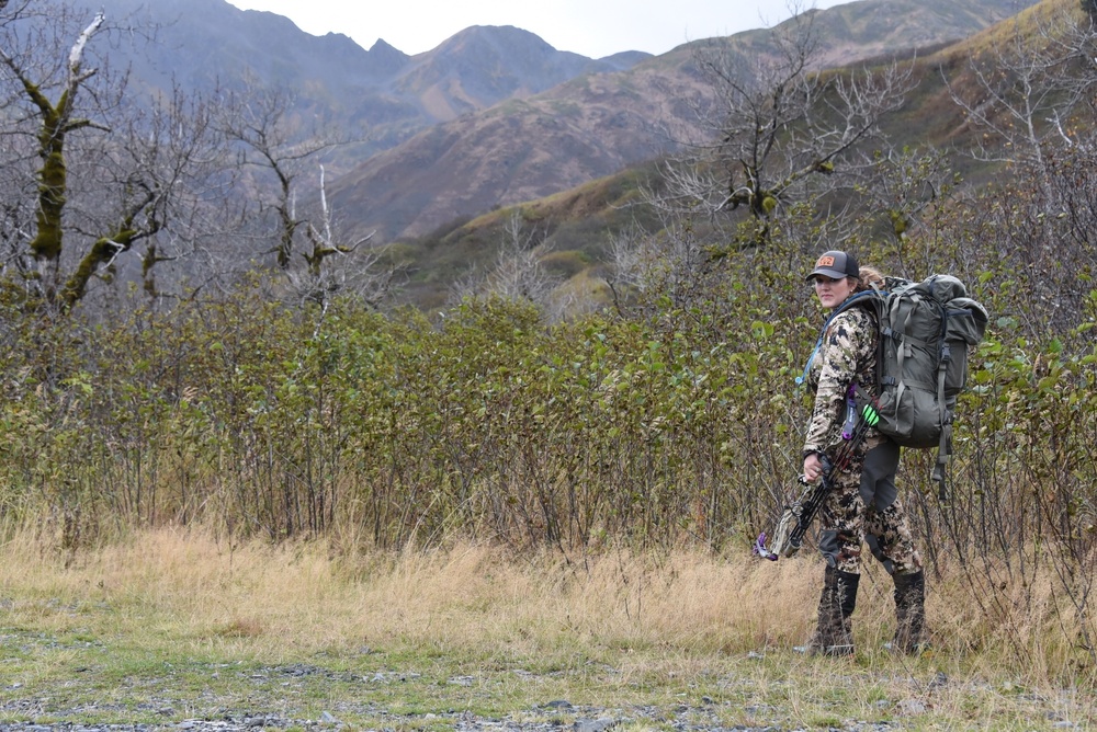 Coast Guard female hunter, Kodiak Island, Alaska