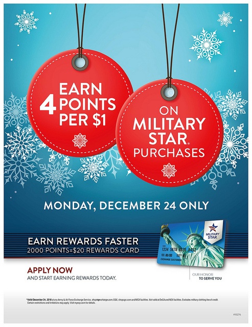 Double MILITARY STAR Points on Dec. 24