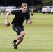 Soldier practices for flag football