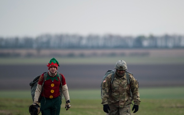 Santa, Elves jump for Operation Toy Drop 2018
