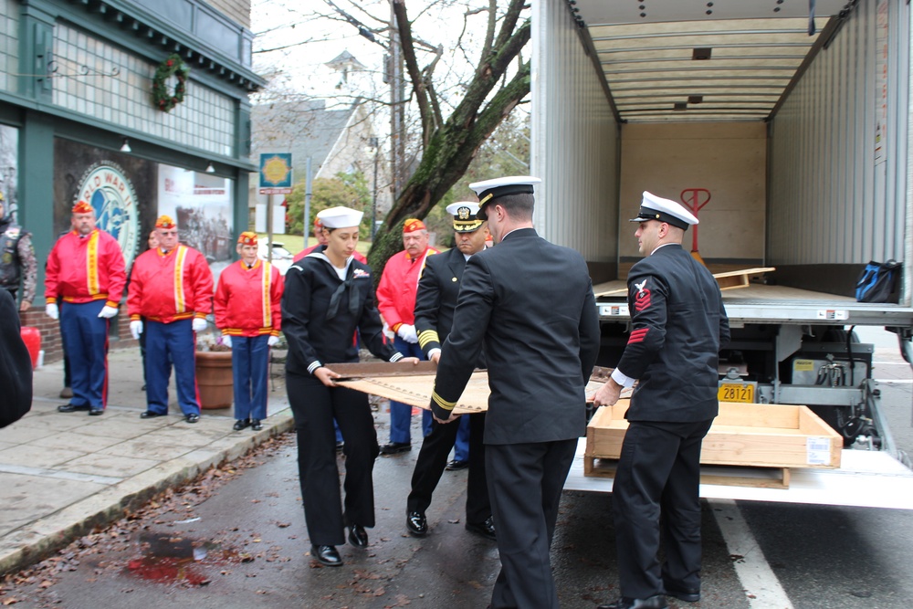 USS Arizona artifact arrives in Rhode Island