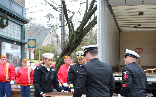 USS Arizona artifact arrives in Rhode Island