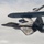 F-22 Raptor flies next to a KC-135 Stratotanker