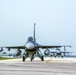 F-16C Fighting Falcons taxi the runway