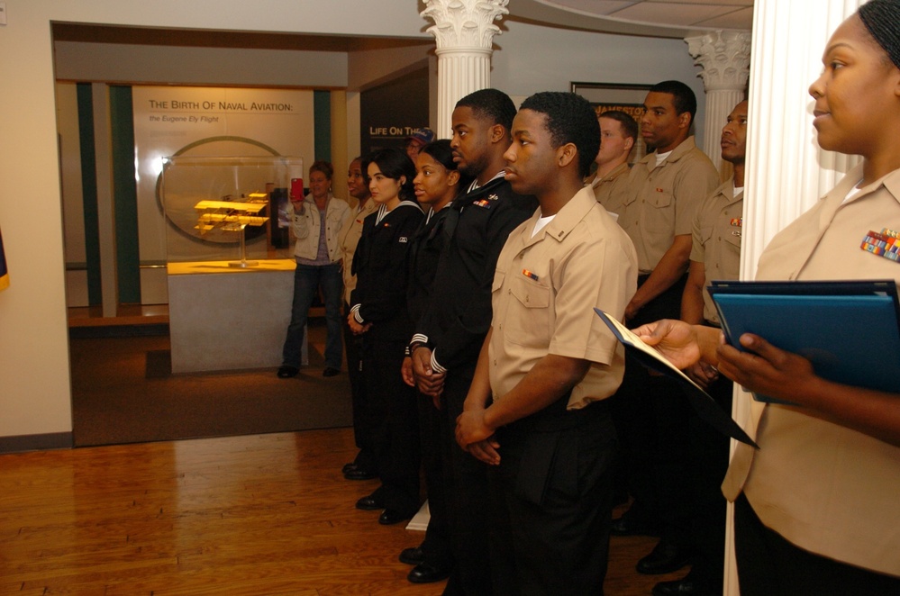 Naval museum hosts a re-enlistment