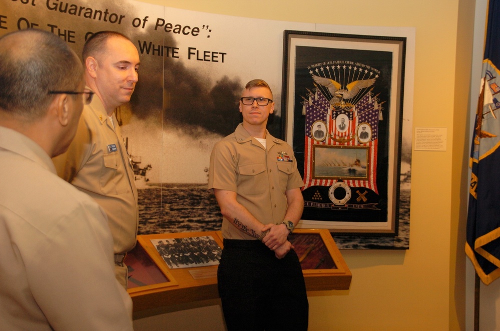 Naval Museum hosts a re-enlistment ceremony