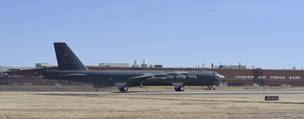 B-52 flight test at Tinker AFB