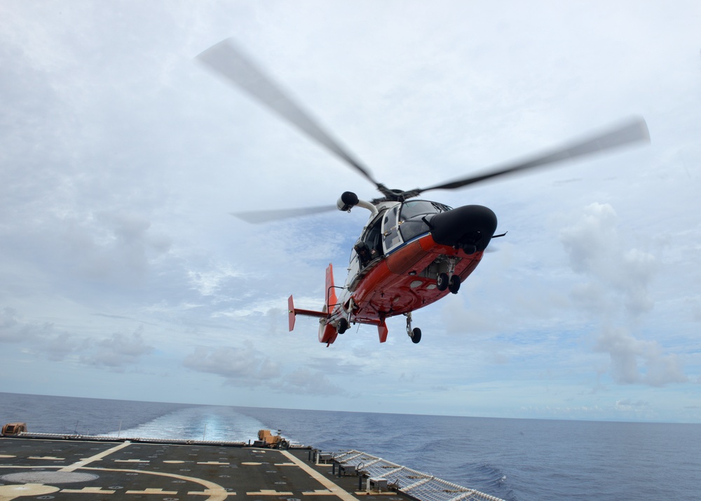 Coast Guard Cutter Munro conducts air operations