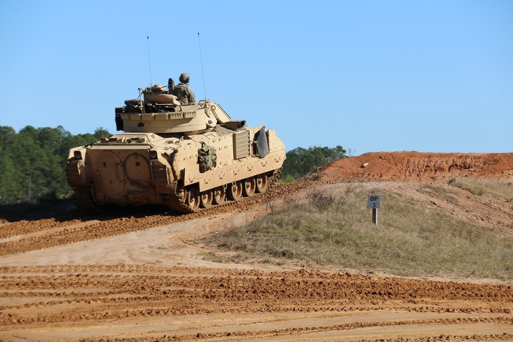 C Co., 3-67 AR trains tier 2 table VI Gunnery on M2a2 Platform.