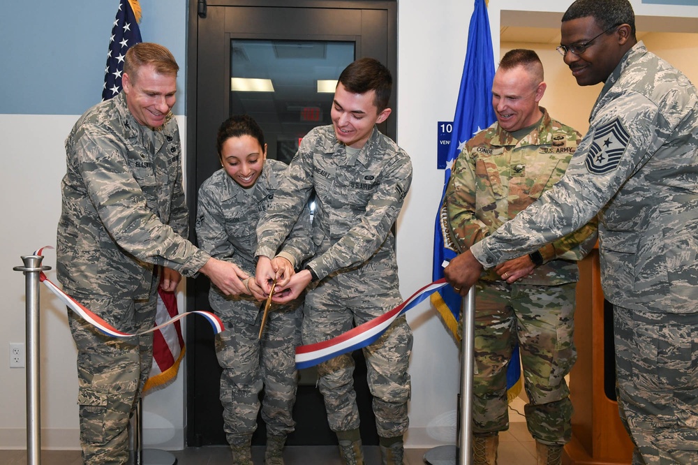 Airmen, senior leaders open new enlisted dorm