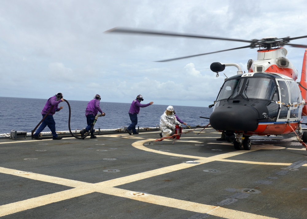 Coast Guard Cutter Munro conducts air operations