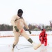 Students participate in cold-water immersion training for CWOC Class 19-01 at Fort McCoy