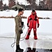 Students participate in cold-water immersion training for CWOC Class 19-01 at Fort McCoy