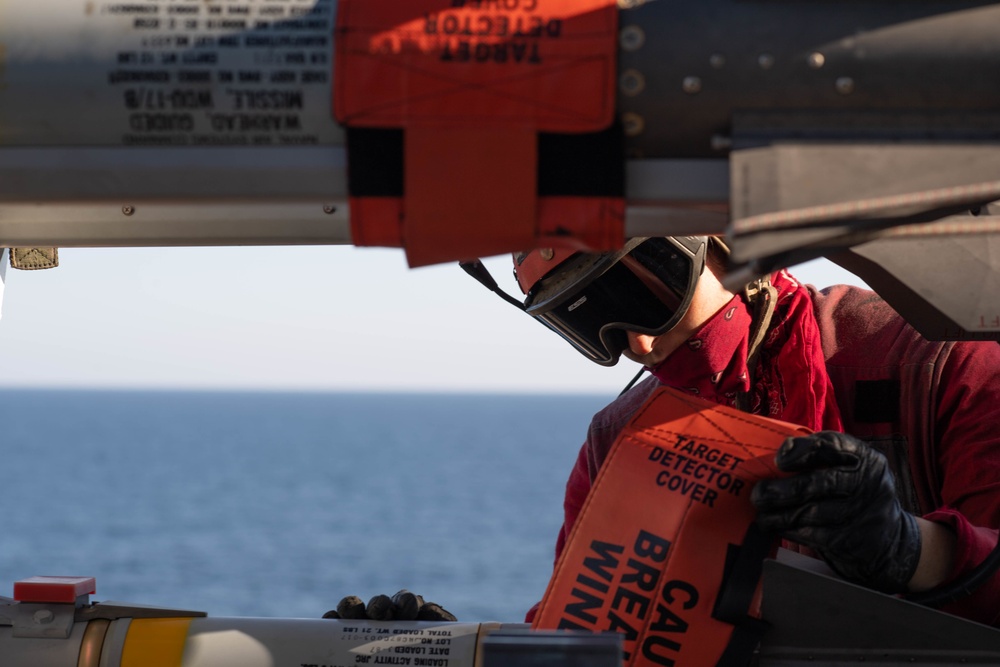 The aircraft carrier USS John C. Stennis (CVN 74) conducts flight operations