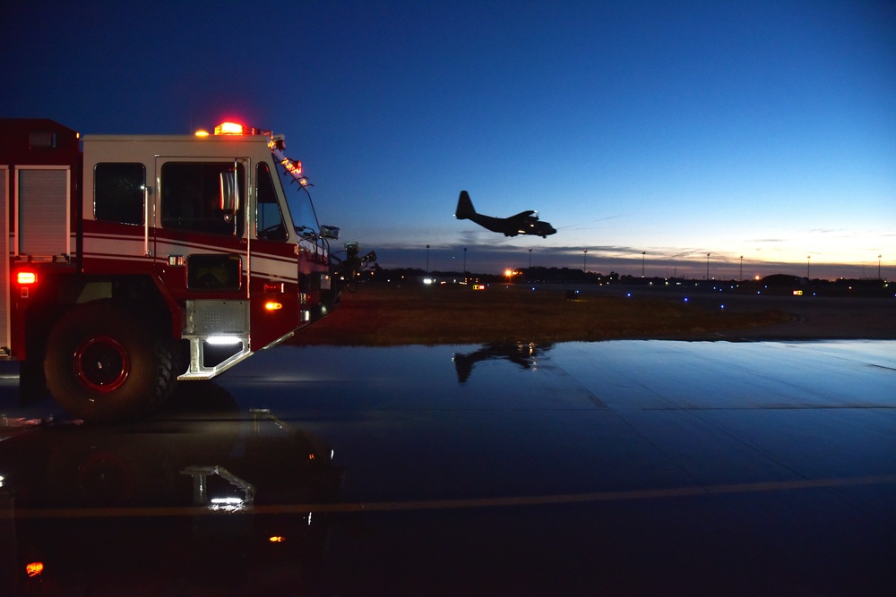C-130 Lands during Maj. Gen. Simmons Fini Flight
