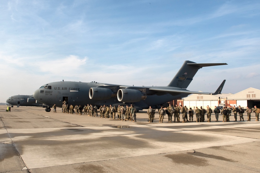 177 MP BDE boards C-17 for the U.S. Virgin Islands